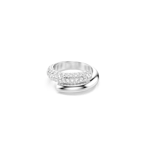 Swarovski Dextera Ring, Weißer, Rhodinierter Damenring mit Klaren Kristallen