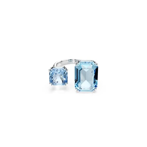 Offerta a tempo: Swarovski Anello aperto Millenia, Taglio ottagonale, Blu, Placcato rodio - 18% da 129.00 € a 105.68 €