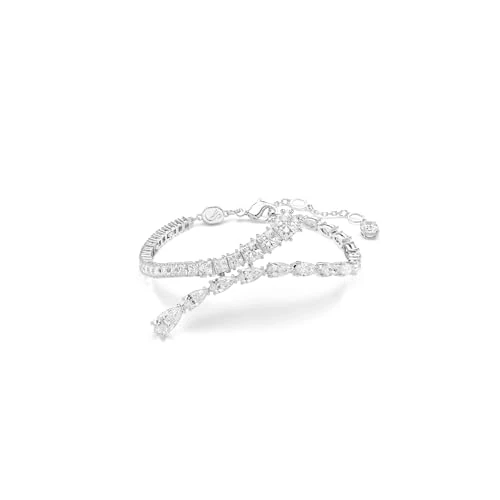 Swarovski Bracelet Matrix, Tailles variées, Blanc, Métal rhodié