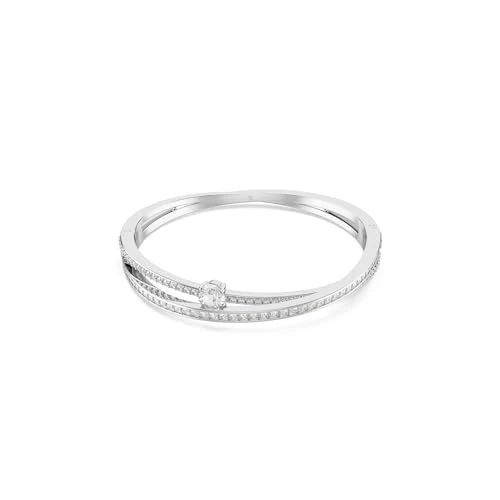 Offerta a tempo: Swarovski Bracciale rigido Hyperbola, Taglio misto, Bianco, Placcato rodio - 65% da 250.00 € a 87.00 €