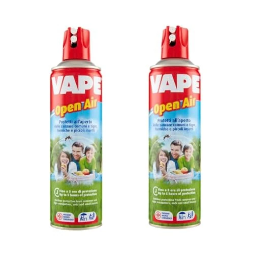 Offerta a tempo: Vape Insetticida Repellente Spray Anti Zanzare, Vespe e Cimici (Vape Open Air, 2) - 6% da 19.69 € a 18.49 €
