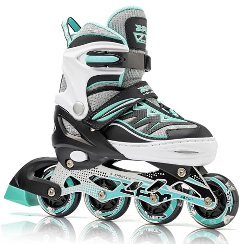 Limited offer: 2pm Sports Adjustable Inline Skates, Stylish Design Beginner Roller Skates for Boys and Girls from 72.99 EUR to 54.17 EUR (save 26%)