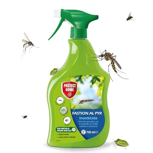 Offerta a tempo: Protect Home Insetticida antizanzara, Pronto uso. A base di piretro microincapsulato per il controllo di insetti volanti e striscanti. Azione abbattente immediata, 750 ml - 41% da 12.60 € a 7.39 €