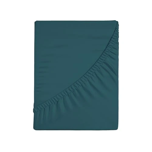 Oferta ograniczona: Prześcieradło z gumką na pojedyncze łóżko, prześcieradło pod spodem z jednolitym kolorem, rozciągliwe 4 strony, 100% bawełna jersey, 80/90 x 190/200 cm, Ottanium z 66.44 EUR na 66.44 EUR (znizka 0%)