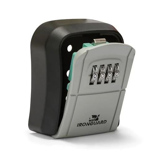 Limited-time offer: Wall-mounted key safe, coded security box, waterproof, outdoor key safe with 4-digit combination. Made of steel alloy. from 13.63 £ to 13.63 £ (save 0.00%)