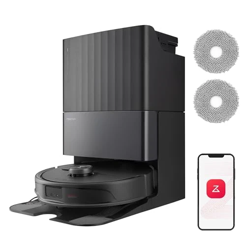 roborock Qrevo Master Robot Vacuum Cleaner, 10000Pa Suction,Auto-Drying, Auto Mop Washing, Dual Spinning Mops, Auto Mop Lifting, Self-Refilling, Self-Emptying (Qrevo Master -EU)