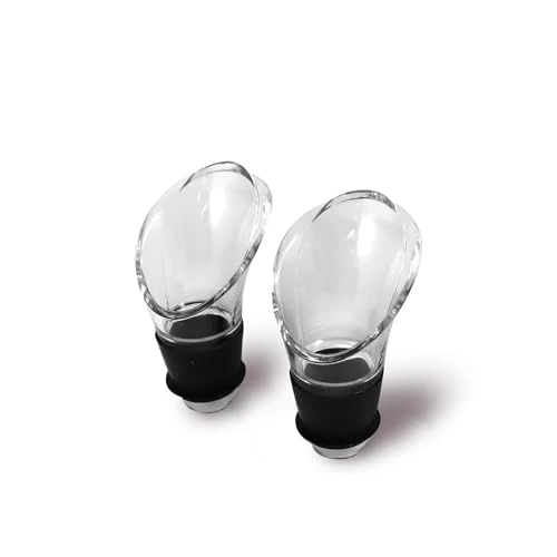 Offerta a tempo: Fackelmann Beccucci Decanter 2 pz, versatore per bottiglie di vino antigoccia, lavabile in lavastoviglie, materiale in plastica e silicone, dimensioni 4 x 5,7 cm - 44% da 4.99 € a 2.79 €