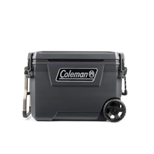 Offerta a tempo: Coleman Convoy 65QT Ghiacciaie rigido isolato con ruote, 66 L, Mantiene il freddo fino a 5 giorni, Isolamento completo in schiuma, Frigorifero portatile grande - 32% da 225.00 € a 153.29 €