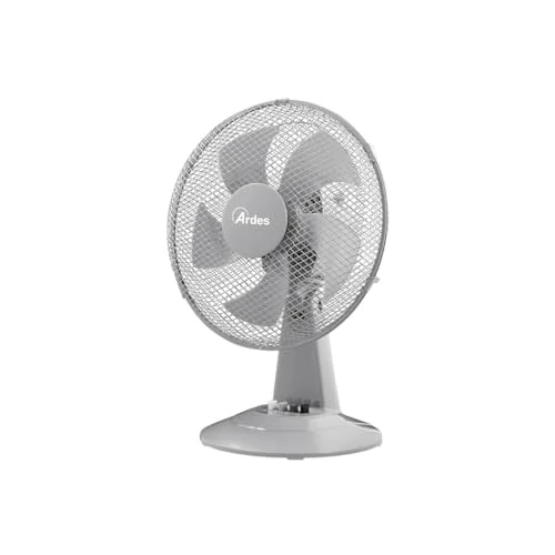 Offerta a tempo: Ardes STEELO 30G Ventilatore da Tavolo 40W 30 cm Grigio con Oscillazione Automatica, Inclinazione Regolabile, 3 Velocità Silenziose e 5 Pale - 17% da 27.90 € a 23.27 €