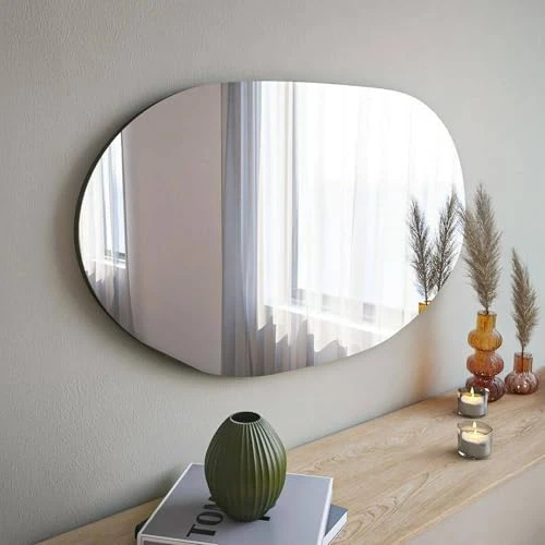 Oferta limitada: Dmora Specchio Pelagus, Specchiera, Articolo d'arredo a Muro, Decorazione con Specchio, 52x2h89 cm, Nero de 189.99 € a 189.99 € (ahorro 0.00%)