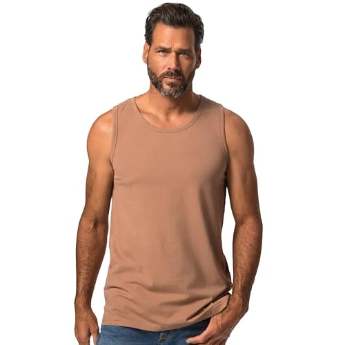 Offerta a tempo: JP 1880, Uomo, Taglie Grandi, Canotta, Marrone, XXXXXL - 12% da 13.52 € a 11.84 €