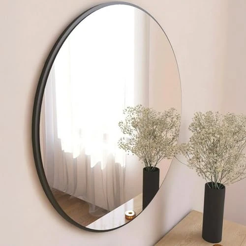 Tijdelijke aanbieding: Specchio Euterpe, Specchiera, Articolo d'arredo a muro, Decorazione con specchio, 60x2h60 cm, Nero van 129.99 € naar 129.99 € (0.00% korting)
