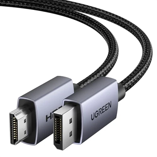 Limited-time offer: UGREEN 4K Displayport to HDMI Cable 9.9FT Uni-Directional Braided DP to HDMI Lead Aluminium Male to Male Multi-Screen Gaming Compatible with Monitor, Projector, HDTV, Dell Laptop, HP, AMD, NVIDIA (3M) from 15.99 £ to 13.99 £ (save 13%)