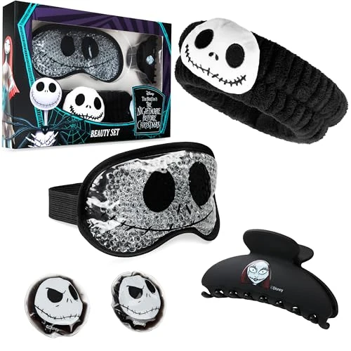Offerta a tempo: Disney The Nightmare Before Christmas Maschera Occhi Freddo, Bellezza Accessori Set - Regalo Donna (Nero) - 0.00% da 9.03 € a 9.03 €