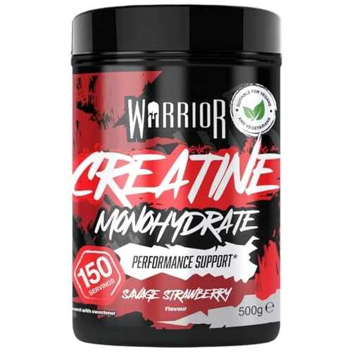 Offerta a tempo: Warrior Creatina Monoidrata in Polvere 500 g (166 Porzioni) – Creatina Pura Micronizzata Creapure Style, Creatine Monohydrate Powder Vegan per Massa e Forza – Fragola Selvatica - 15% da 23.99 € a 20.39 €