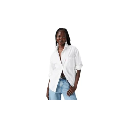 Levi's Damen Harlie New Boyfriend Hemd, Bright White, M