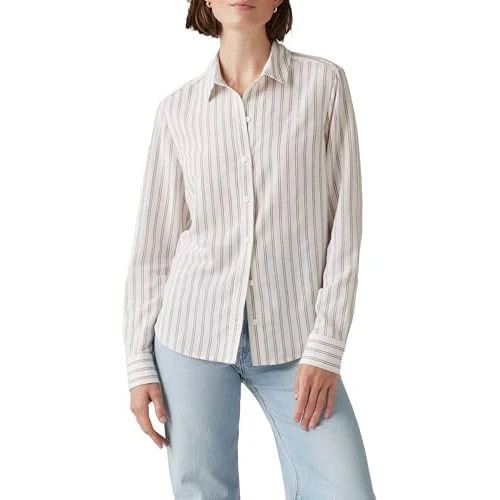 Offre limitée : Levi's Chemise New Classic Fit pour Femme, Mia Stripe Egret, XS de 47.90 € à 47.90 € (0.00% de remise)