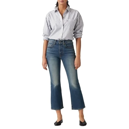 Levi's Vaqueros para Mujer 725 Authentic Kick Bootcut Ankle, Hora del Tobillo, 26W x 27L