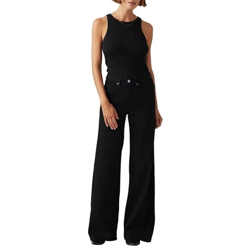 Levi's Jeans da Donna 318 Shaping Wide Leg, Soft Black, 31W / 32L