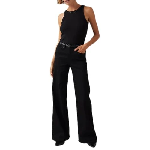 Offre limitée : Levi's 318 Shaping Wide Leg Jeans Femme, Soft Black, 32W / 34L de 63.14 € à 63.14 € (0.00% de remise)