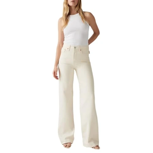 Levi's Women's Ribcage Wide Leg Jeans, Barely Freezing, 31W x 32L