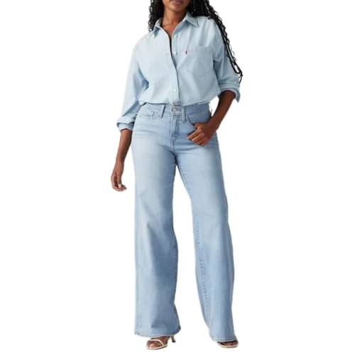 Tijdelijke aanbieding: Levi's dames Jeans 318 Shaping Wide Leg, Tall Glass Of Water, 30W / 34L van 89.96 € naar 89.96 € (0.00% korting)