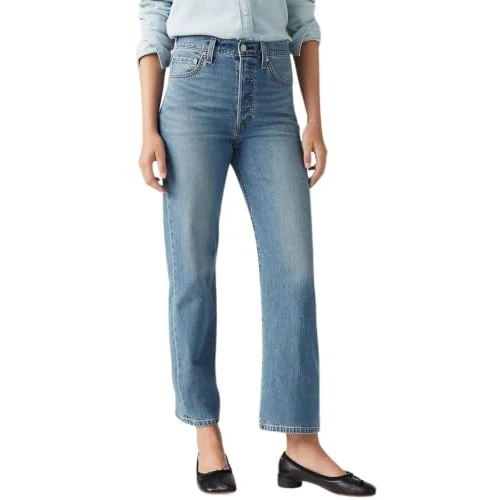 Offerta a tempo: Levi's Ribcage Straight Ankle Jeans, Cool Invite, 23W / 27L Donna - 0.00% da 73.05 € a 73.05 €