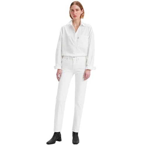 Levi's 314 Shaping Straight Vaqueros, Soft and Clean White, 31W / 34L Mujer