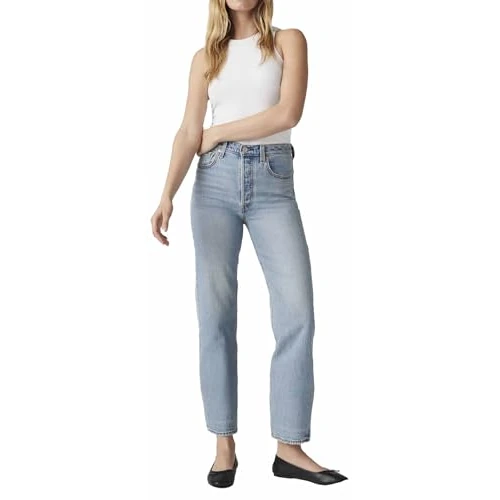Offre limitée : Levi's Jean Droit Ribcage pour Femme, Partageons, 28W x 29L de 120.00 € à 80.15 € (33% de remise)