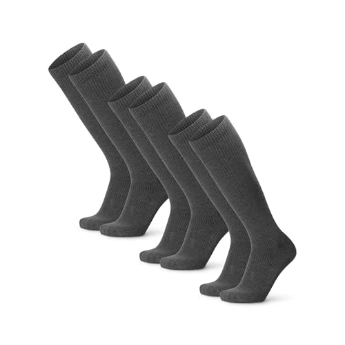 Offerta a tempo: DANISH ENDURANCE Calze di Contenimento in Cotone Biologico 14-18 Mmhg, Lavoro, Sport, Recupero, Uomo e Donna, 3 Paia, Grigio, 39-42 - 44% da 46.95 € a 26.25 €