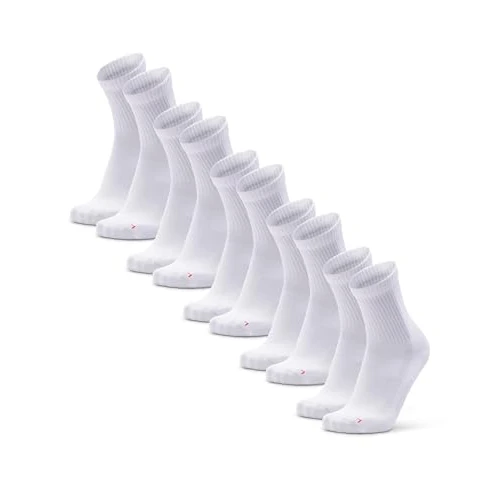 Tijdelijke aanbieding: DANISH ENDURANCE Hardloopsokken met Precisiefit, Lichtgewicht en Ademend, Kwart Sportsokken, Unisex, 5 Paar, Wit, 39-42 van 40.95 € naar 36.95 € (10% korting)