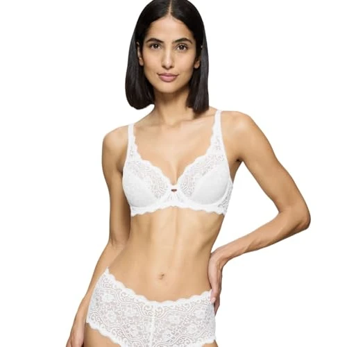 Zeitlich begrenztes Angebot: Triumph Damen BH Amourette W, mit Bügel, ohne Polsterung, Verstellbare Träger, 90F, Weiß von 54.95 € auf 30.94 € (44% Rabatt)