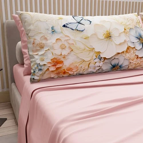 Oferta limitada: PETTI ARTIGIANI ITALIANI - Sábanas de algodón con Fundas de Almohada con Estampado Digital, sábanas Individuales, Juego de Cama Individual, Mariposa, 100% de 32.90 € a 32.90 € (ahorro 0.00%)
