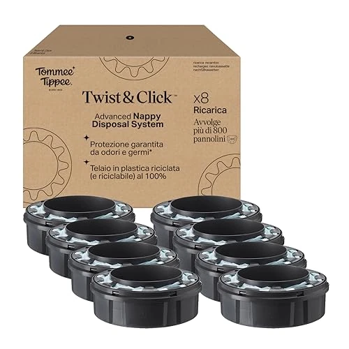 Offerta a tempo: Tommee Tippee ricariche originali per Sistema Avanzato di Smaltimento Pannolini Twist and Click — 35% da 56,99 € a 36,99 €