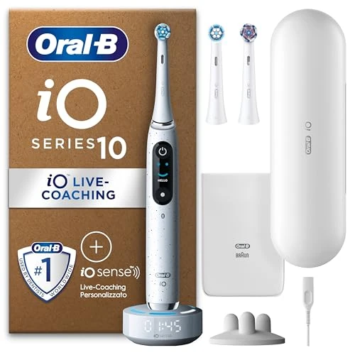 Oferta ograniczona: Oral-B iO10 Biała elektryczna szczoteczka do zębów, 3 szczotki, 1 etui podróżne ładowarka, 1 biała torba, 1 x uchwyt na szczoteczki z 1719.26 PLN na 1719.26 PLN (zniżka 0%)