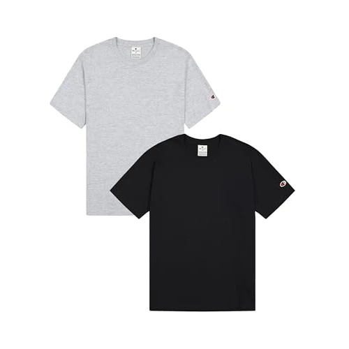Champion Heren Legacy - Icons 2 Pack Crewneck T-Shirt, Grijs (EM021), M, Grijs (Em021), M