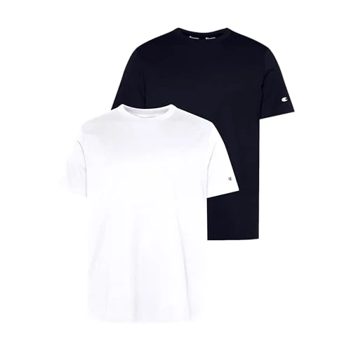Offerta a tempo: Champion Legacy - Icons - T-Shirt Girocollo da Uomo, Confezione da 2, Bianco (WW001), S, Bianco (Ww001), S - 20% da 29.95 € a 24.09 €