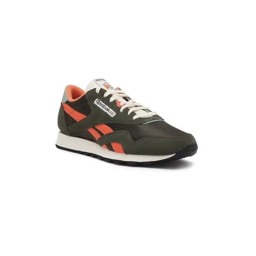 Reebok Classique Nylon, Chaussures Homme, Hunter Green Pump Orange Vintage Chalk, 43 EU