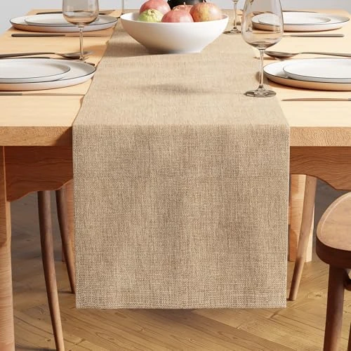 Tijdelijke aanbieding: Encasa XO tafelloper | 32x183 cm | Zand | Fijne chenillestof | Machinewasbaar van 19.29 EUR naar 19.29 EUR (korting 0%)