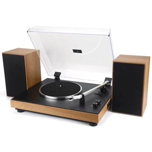 Offre limitee: Majestic TT 54 Tourne-disque vintage 33/45 tours sans fil, entrée USB, haut-parleurs stéréo externes, 30W, sortie audio RCA de 190.64 EUR a 190.64 EUR (economie 0%)