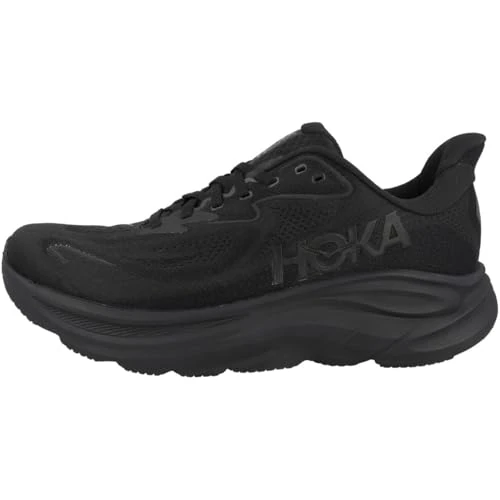 Hoka One One 1162032-BBLC Clifton 10 Wide Black/Black Men's Scarpe Taglia US 9