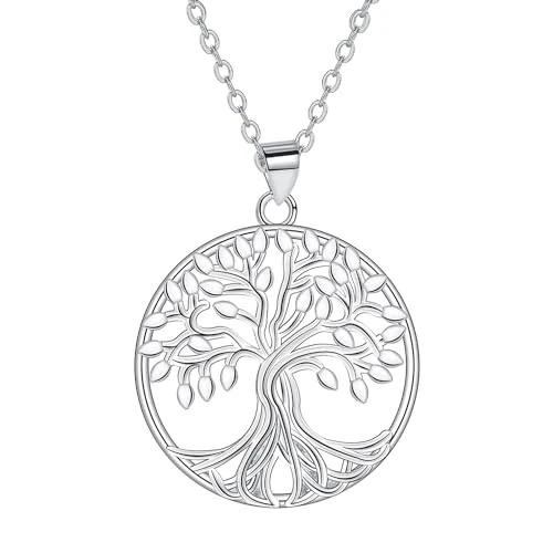 Tijdelijke aanbieding: Hifeeled Dameshalsketting, 925 sterling zilver, hanger met kubische zirkonia, sieraden, geschenken voor dames, hypoallergeen, 45 cm + 5 cm, 50 cm, Sterling zilver, Zirkonia van 22.24 EUR naar 22.24 EUR (korting 0%)