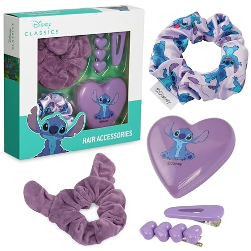 Limitiertes Angebot: Disney Stitch Haarschmuck Set Mädchen Teens, Haarspangen, Haargummis, Klappbürste Beauty-Haarset - Geschenke für Sie von 15.99 EUR auf 12.99 EUR (Spare 19%)
