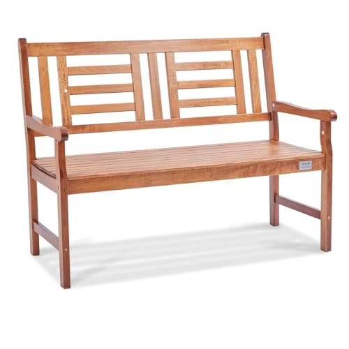 Offerta a tempo: VEVOR Panchina da Esterno, Panca da Giardino in Legno da 122 cm Esterni, Panchina con Capacità di Carico 318 kg con Schienale Braccioli, Panca da Patio per Giardino, Parco, Cortile, Portico Anteriore - 39% da 116.90 € a 70.90 €