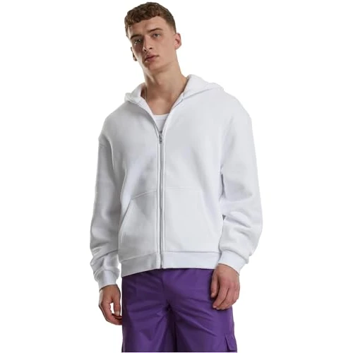 Oferta limitowana: Urban Classics M?ska bluza z kapturem Fluffy Zip Hoody, puszysta bluza z kapturem z zamkiem b?yskawicznym, bluza z kapturem dla m??czyzn, oversize fit, bia?y, 3XL z 252.89 zł na 252.89 zł (oszczędź 0.00%)