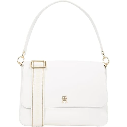 Zeitlich begrenztes Angebot: Tommy Hilfiger Damen Schultertasche Joy mit Logo, Weiß (Ecru), Einheitsgröße von 100.40 € auf 100.40 € (0.00% Rabatt)