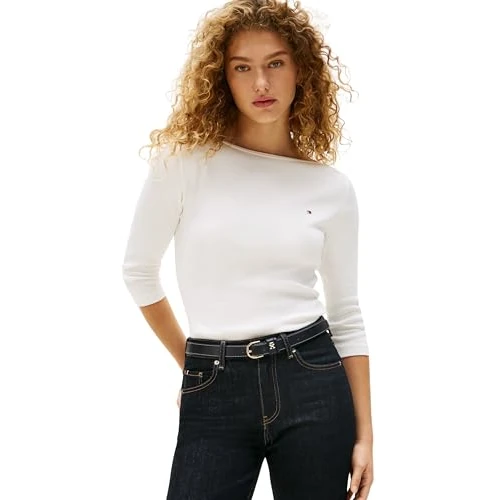 Begrenztes Angebot: Tommy Hilfiger Damen Slim Cody Boat-nk 3/4slv Ww0ww40589 Kurzarm Strickoberteile (1er Pack) von 59.92 EUR auf 35.95 EUR (Rabatt 40%)