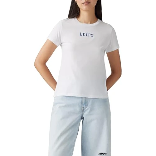Offerta a tempo: Levi's The Perfect Tee, T-Shirt Donna, Serif EMB Bright WHI, XS - 0% da 24.95 € a 24.95 €
