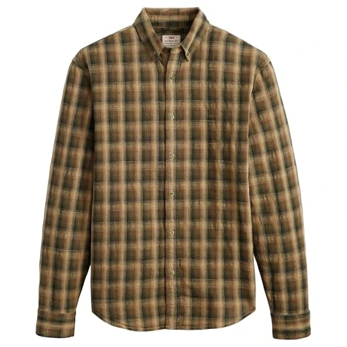 Offerta a tempo: Levi's Levis A7210-0033 - Top da Uomo, Yuri Plaid Kelp, S - 18% da 55.99 € a 46.07 €