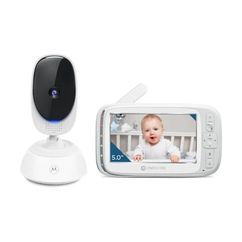 Offerta a tempo: Motorola Nursery VM75 Videocamera per monitoraggio bambini - Baby monitor con unità genitore da 5 pollici - Videocamera per bambini con visione notturna, zoom digitale - 45% da 82.25 € a 45.01 €